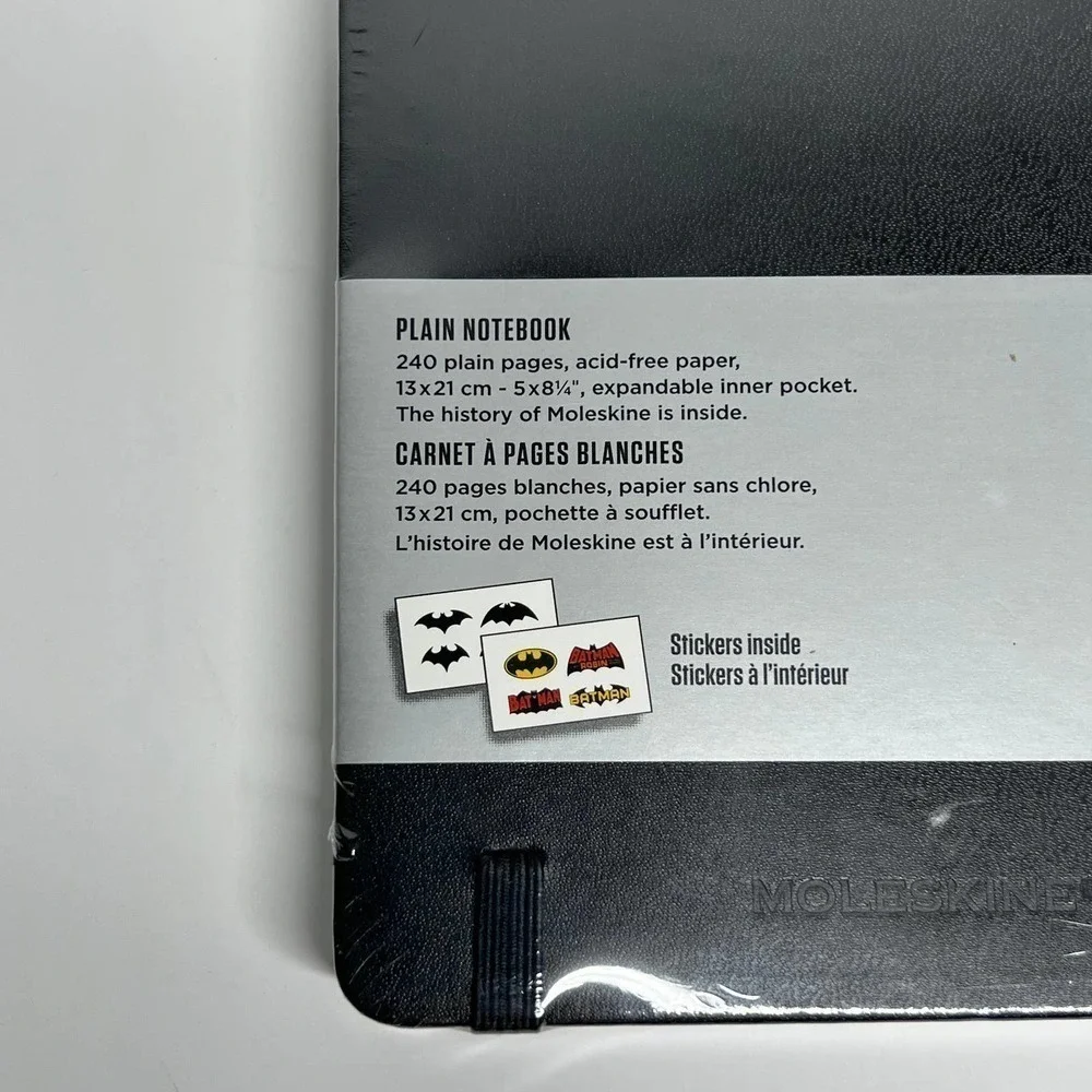 Moleskine Limited Edition Batman Hard Cover Plain Notebook